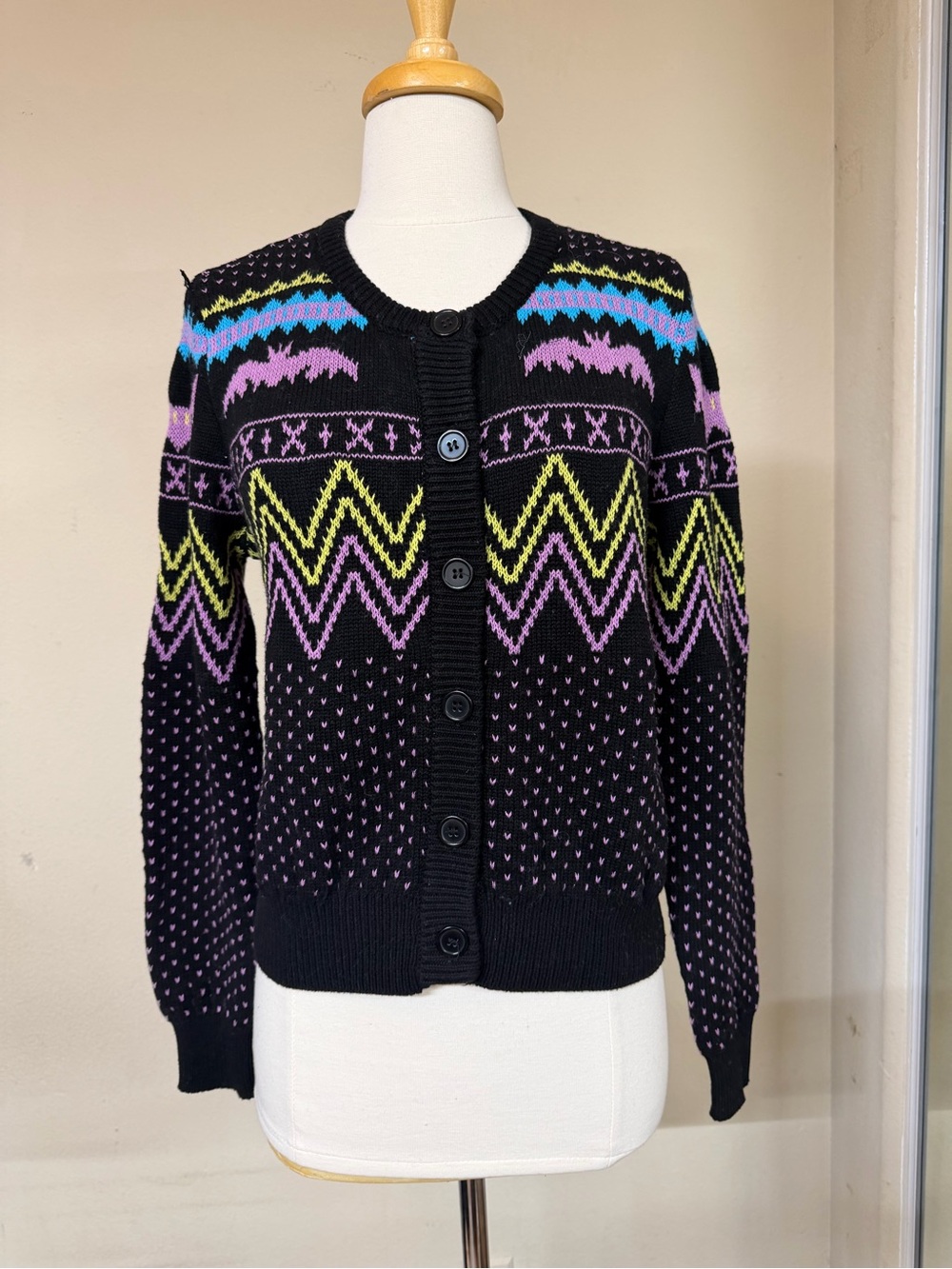 ModCloth Halloween Spooky Bats Cardigan Sweater
